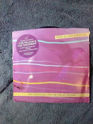 THE FALCON & THE SNOWMAN Soundtrack (Bowie & Metheny) - 7'' This Is Not America &