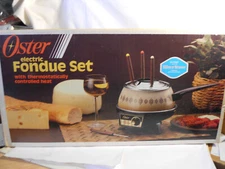 Oster ELECTRIC FONDUE SET Model 681-46 Almond Made in USA NIB
