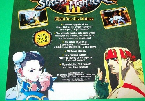 Street Fighter III 3rd Strike Arcade FLYER Original NOS Video Game Art - Picture 4 of 5