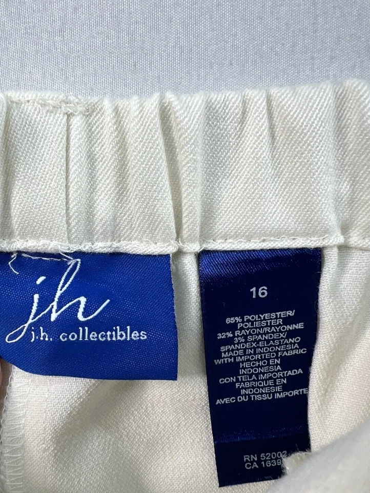Pantalones J.H Collectibles para mujer talla 16 beige bolsillos elásticos Foto 3 de 4
