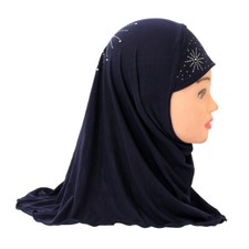 2-6Y Muslim Hijab Cap Children Girls Scarf Islamic Wrap Shawls Kids Underscarf