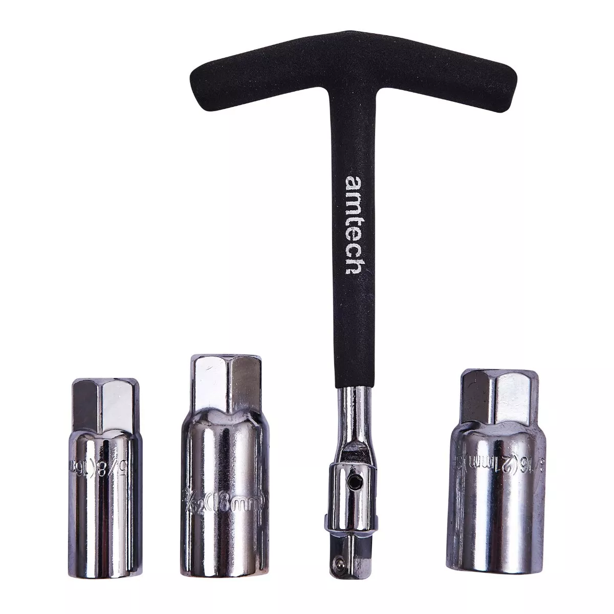 4PC T BAR SPARK PLUG WRENCH SET AMTECH REMOVER TOOL SOCKET
