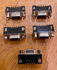 DB9 Connector D-SUB 9-Pin Female Right Angle Solder PCB - Pack of 10