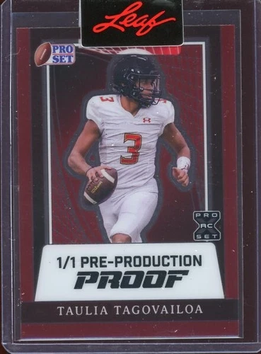 2024 Leaf Pro Set Metal Proof Clear Red Taulia Tagovailoa Rc (1/1)