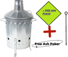  15 Litre Mini Metal Garden Incinerator Fire Bin & ASH SHOVEL