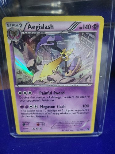 Pokemon Aegislash Reverse Holo Card 62/122 - XY Breakpoint Expansion, Holo Rare - View #7