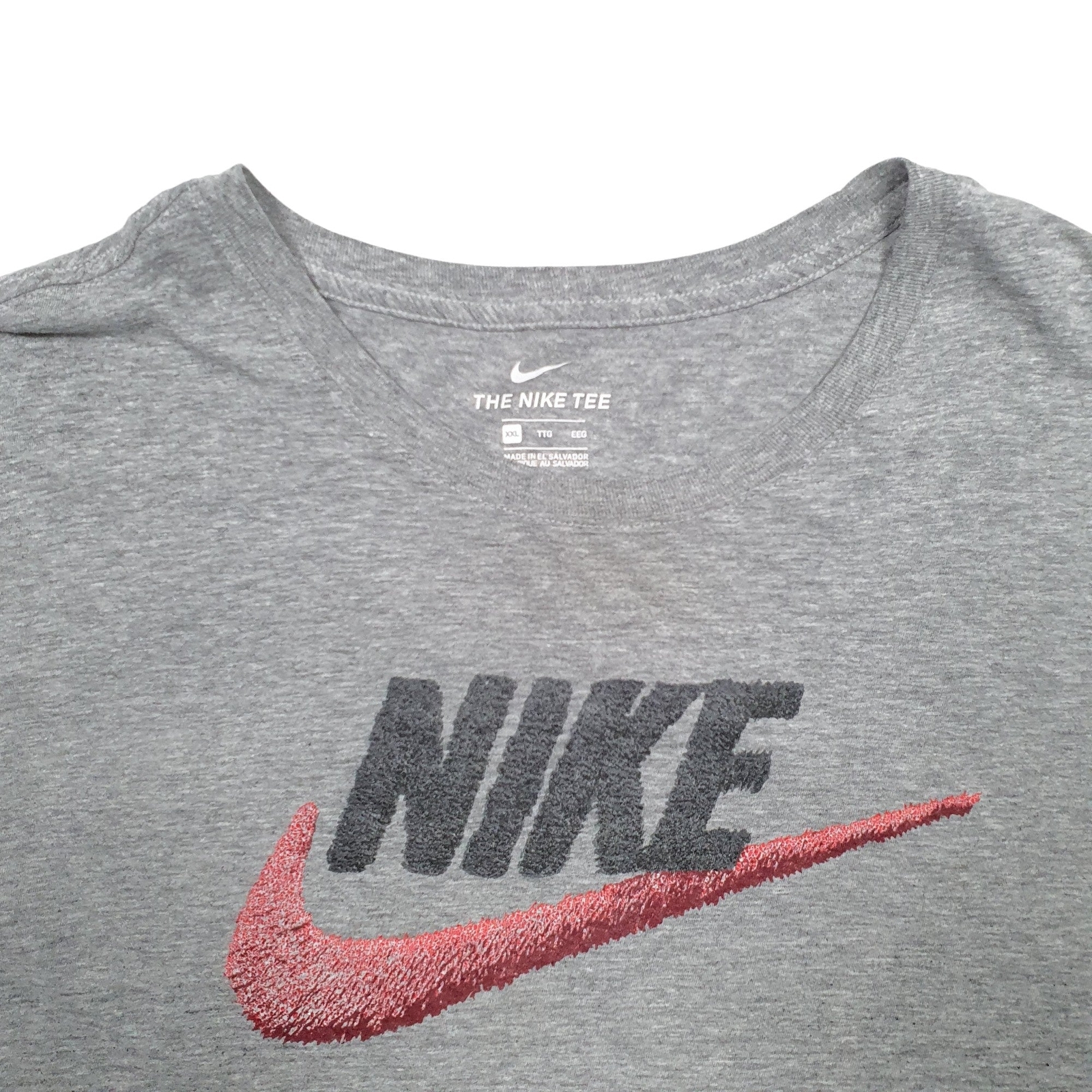 NIKE Grey T Shirt Tee Spellout Short Sleeve Cotton Blend Mens XXL image 3