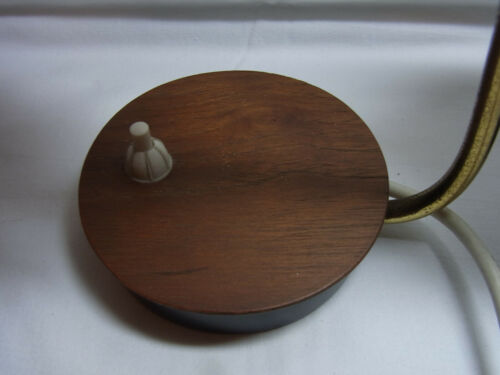 Pair Mid Century 60s Teak & Glass Shades Light Night Bed Side Lamps #< - Bild 7 von 11