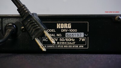 Korg DRV-1000 Vintage 1980's Digital Delay 1U Rack Mount Effects