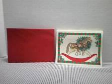 Vtg Christmas AMERICAN GREETINGS Plus Mark Cards w/Env UNUSED 7 Count