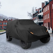 Custom-Fit Outdoor Waterproof SUV Car Cover for Jeep Wrangler JK JL 4 door Black