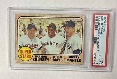 1968 Topps Baseball Harmon Killebrew Willie Mays Mickey Mantle