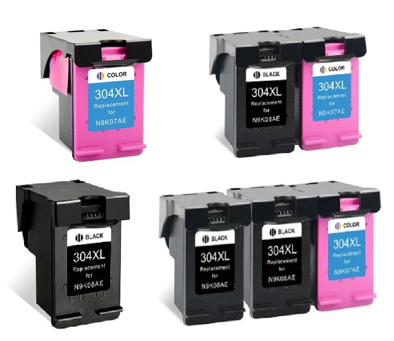 Cartouches d'encre compatibles HP 304 XL Imprimantes DeskJet Envy 3733 3735 3750 - Imagen 1 de 1