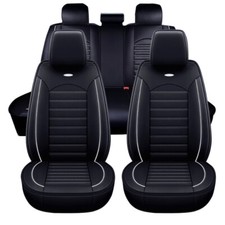 5 Seats Universal Car Seat Covers Deluxe Pu Leather Seat Cushion Full Set Cover