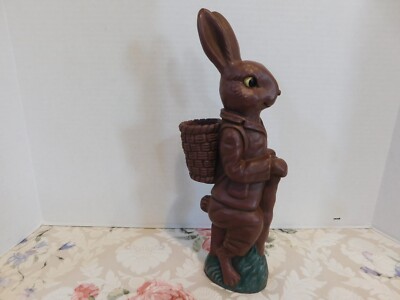 Chocolate Resin Easter Rabbit Figure 13-1/2''