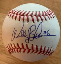 Wally Backman #6   1986 NY Mets  Twins  Phillies   Signed Major League Baseball