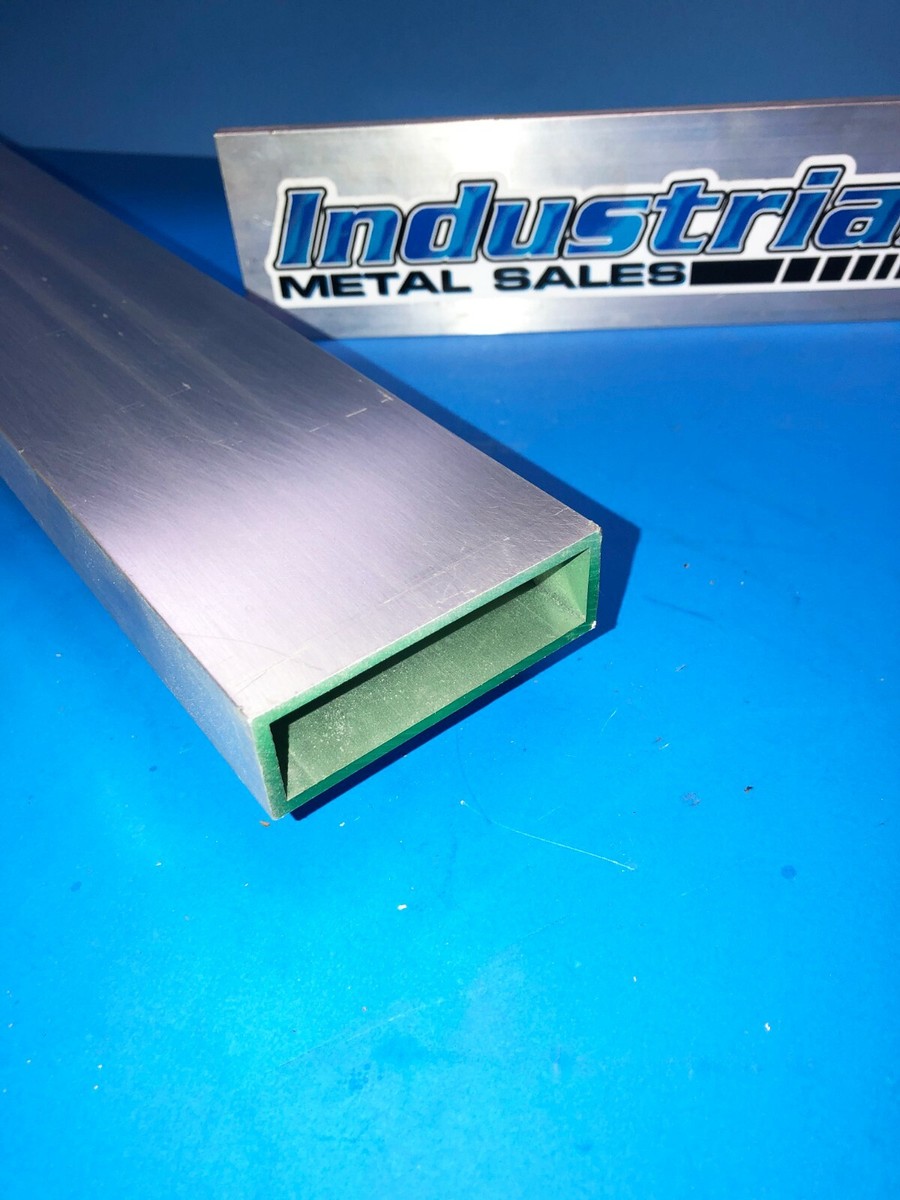 6063 Aluminum Rectangular Tubing 1/2" X 1" X 1/8" Wall - 12" Length, Precision Cut, Multipurpose Metal Stock
