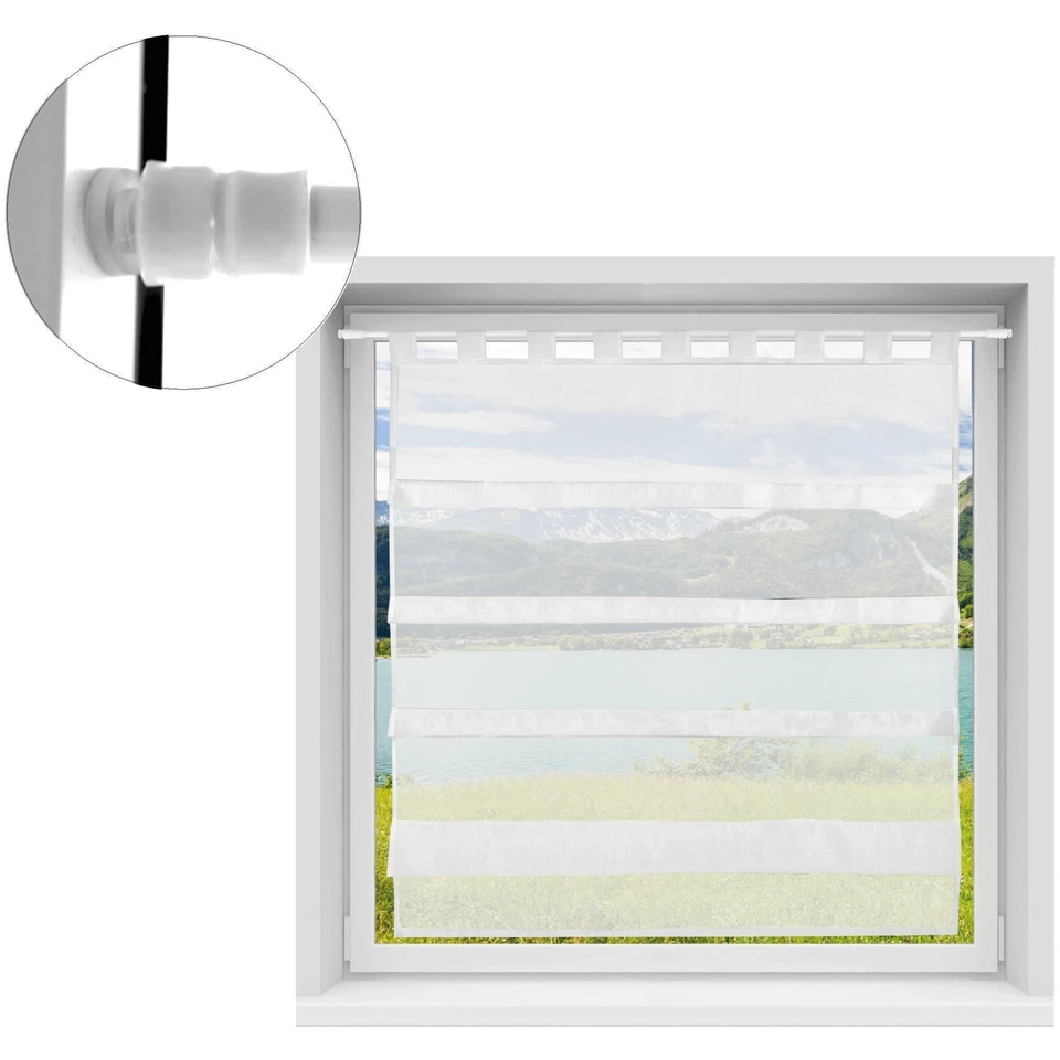 Klemmstangen Schraubtechnik Gardinenstange Scheibenstange ausziehbar 1 - 4 Pack - Bild 2 von 4