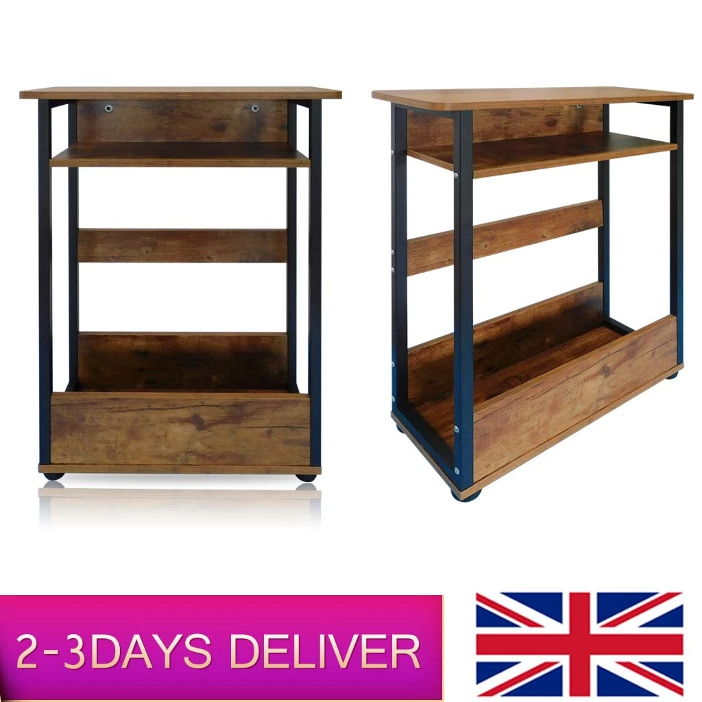 Vintage end 2024 table with bookshelf