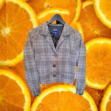 Pendleton Gray Plaid 3 Button Blazer Size Small