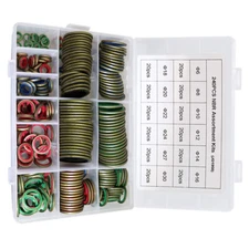 240Pcs 12 Sizes NBR Metal Bonded Sealing Washer Assort Kit Hydralic Oil Resist R