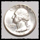 1940-S WASHINGTON QUARTER  Bright White Lustrous CHOICE BU #1D74 .90 Fine SILVER