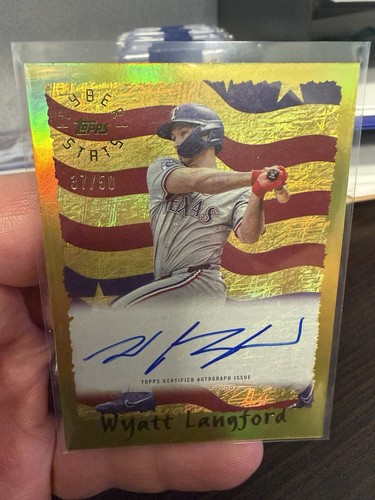 Wyatt Langford #95CA-WL 2025 Topps Archives 1995 Cyberstats Autograph card
