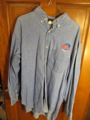 Vintage (1991) Planet Hollywood - Indianapolis XL Denim Shirt. Long Sleeve