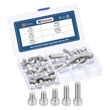 50pcs M8 Socket Head Cap Screws Bolts Nuts Kit, Stainless Steel