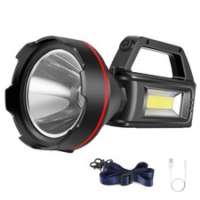 Rechargeable Spotlight Flashlight, High Lumens Handheld Spotlight,LED Searchl...