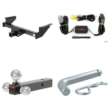 Trailer Hitch 2in Receiver, Wiring Harness, 45001 Ball Mount Package, CURT 13184