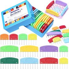 20 Pcs Knit Blocker Pins Combs, Color Knit Blockers Combs for Blocking, Rainbow