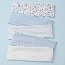5 Pack Blue Fabric Headband for Women Non Slip, Cute Headbands for Girls