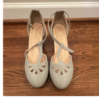 Chase + Chloe KIMMY-LOM-36 Blue Women's T-Strap Character Dance Shoes