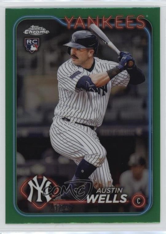 2024 Topps Chrome Green Refractor /99 Austin Wells #281 06l3