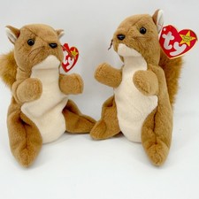 Ty Beanie Baby Nuts the Squirrel 1996 January 21 Stuffed Animal Plush Toy