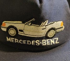 Rare Vintage Mercedes Benz Embroidery Hat Cap Snapback Dark Blue Brand New