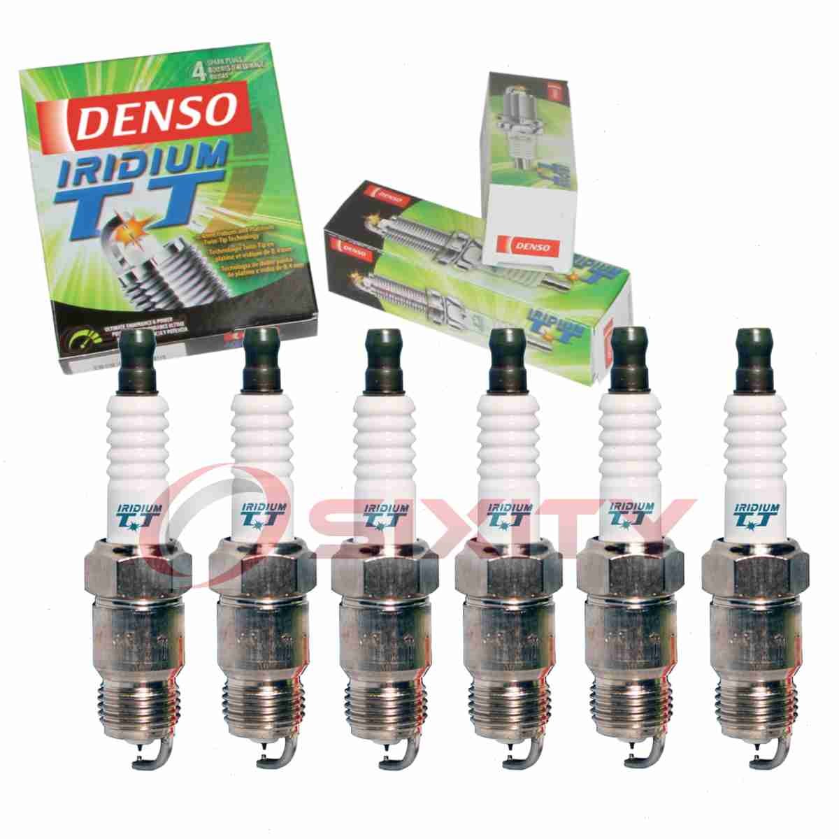 6 pc Denso Iridium TT Spark Plugs for 1985-1986 Chevrolet Caprice 4.3L V6 mj