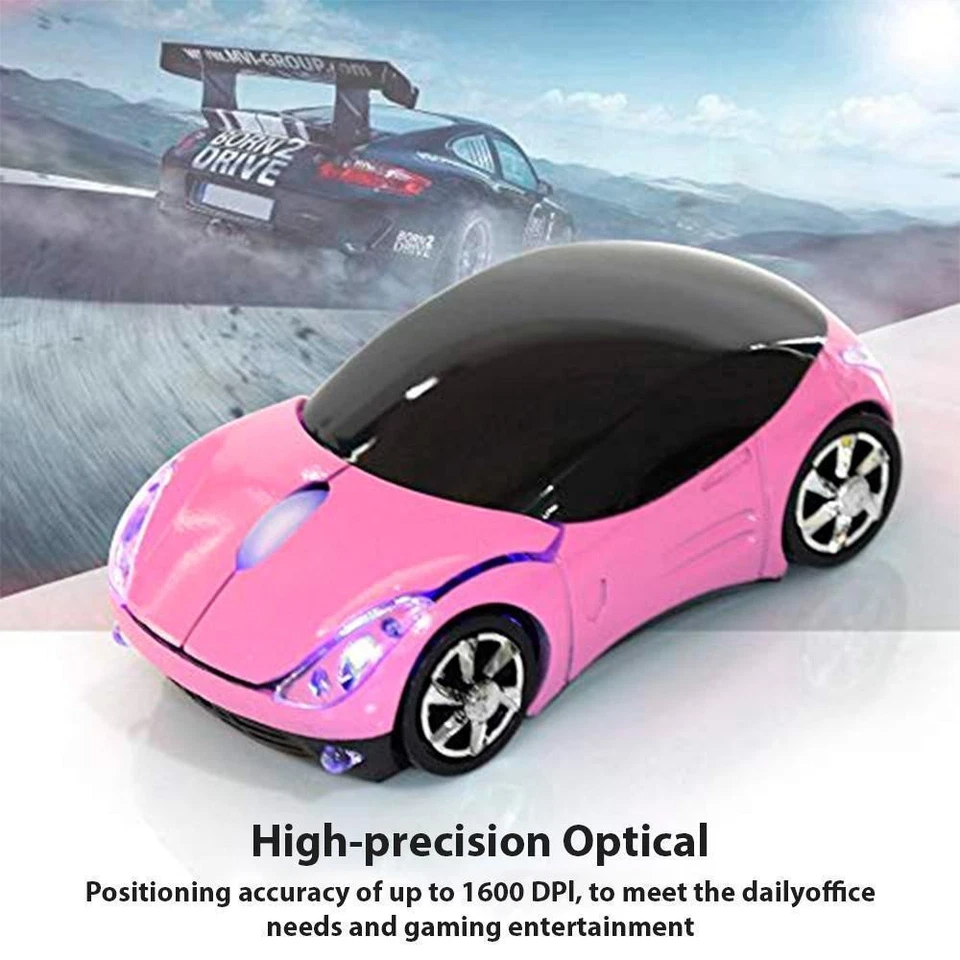2.4ghz Wireless Optical Mouse Car Styling Mice USB Receiver for Pc & Laptop Mac - Image 2 of 4