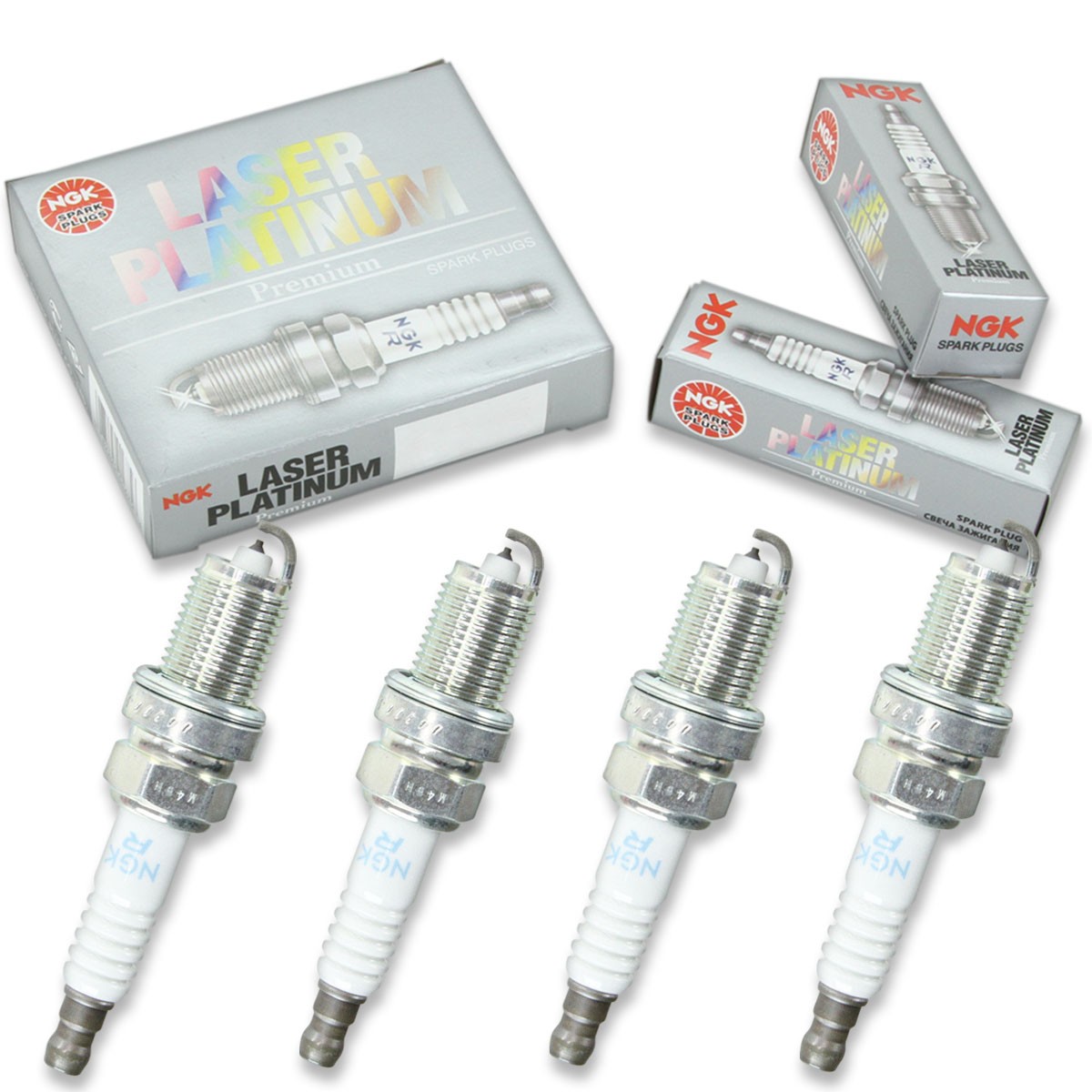 4 pcs NGK Laser Platinum Spark Plugs for 1988-1989 Mazda 323 1.6L L4 - de