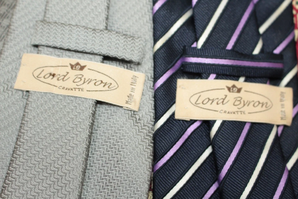 LOTE DE 10 CORBATAS DE SEDA LORD BYRON. Made in Italy F85472 Foto 2 de 2
