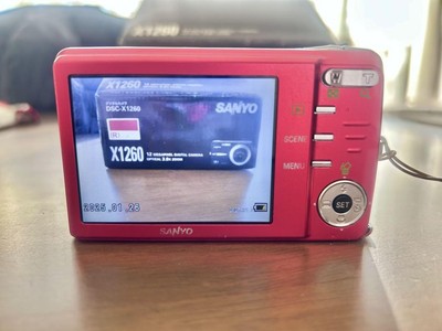 SANYO DSC-X1260 コンパクトデジタルカメラレッド 中古