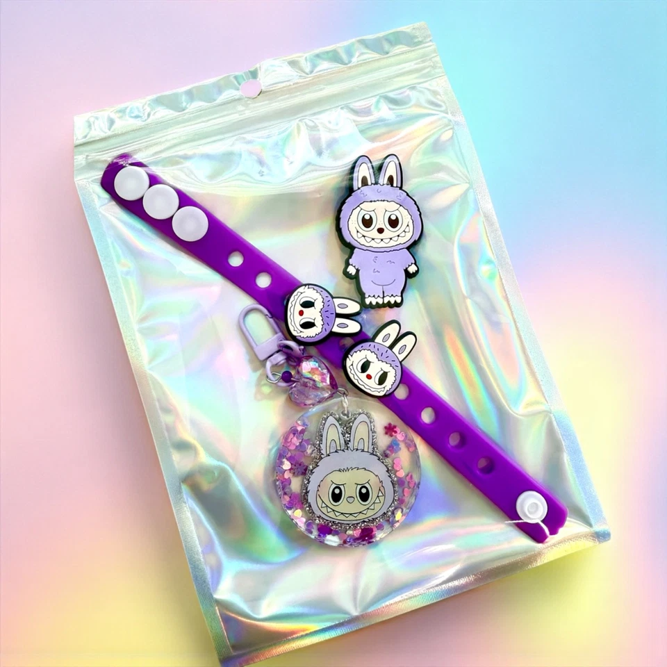 Juego de regalo Kawaii Party Favor - Llavero, pulsera y dijes de resina hechos a mano Foto 2 de 4