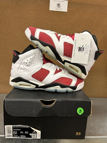 Nike Air Jordan 6 Retro '2021' Bianco Carmine 384665 106 Taglia 5.5Y Donna 7