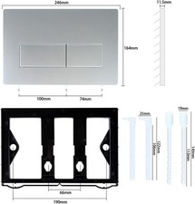 Image of Geberit Sigma Replacement Flush Plate, Dual Flush Button for Sigma 01/20/30/50 U