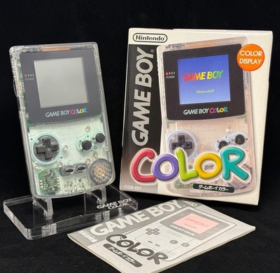 Nintendo Gameboy Color Clear - Boxed - New capacitors - Collector Grade Serviced