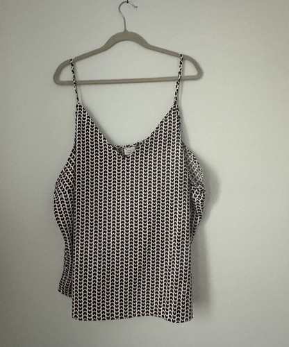 A New Day Women's Size 3X Brown V Neck Cami Spaghetti Strap Tank Top New
