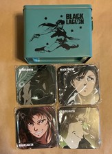 Ensemble de sous-verres exclusifs Lagoon Anime Lootcrate et funimation décorative en étain