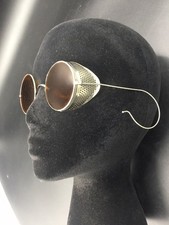 VINTAGE AMBER LENS WILSON GOGGLES N86, W/SIDE SHIELDS CASE, RARE SUN EYEWEAR USA