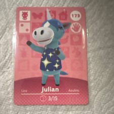 Animal Crossing Julian Amiibo Card 173 Nintendo Standard Card Stock